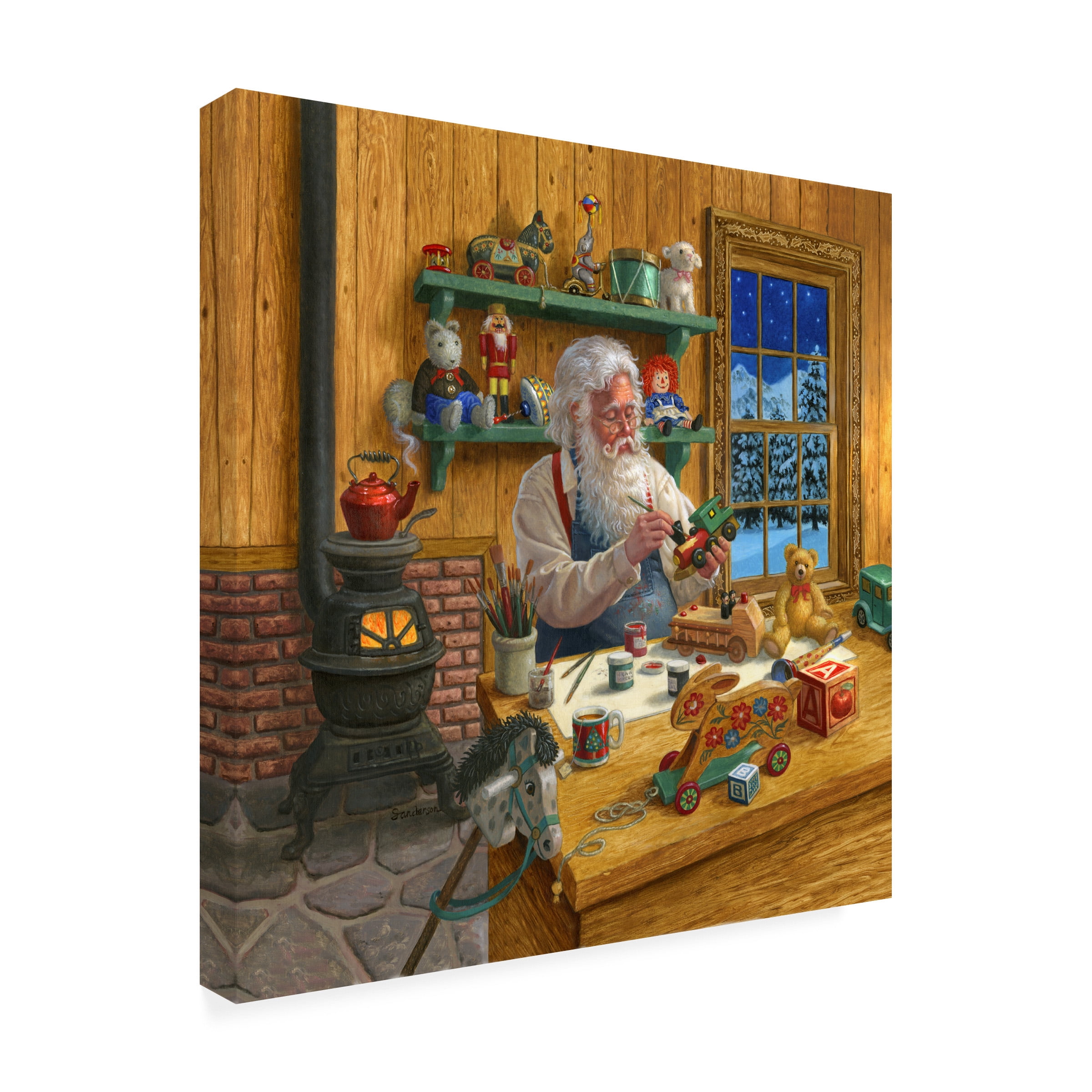 Ruth Sanderson 'Santa's Workshop' Canvas Art