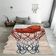 thumbnail image 5 of Pofeuu Basketball Shot Print Ultra-Soft Micro Fleece Blanket,for Bed Or Sofa,All Season Throw Blankets Flannel Blanket-60"x50", 5 of 7