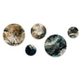 thumbnail image 2 of Designart "Marbled Dreamscape Blue and Beige IV" Modern Geometric Metal Wall Art Set of 5 Piece, 2 of 5