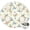 Pioneer Flower Floral-3, variant on Pioneer Flower Floral Print Pattern Round Fitted Tablecloth with Elastic Edge, Waterproof Dining Table Cover for Indoor Outdoor Camping and Daily Use