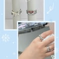 thumbnail image 4 of New 925 Sterling Silver Christmas Love Butterfly Skull Pentagram Inlaid Zircon DIY Fashion Ring, 4 of 5