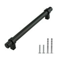 thumbnail image 2 of Modket M1608 Modern Euro Bar Cabinet Handle 304 Stainless Steel — 7-7/8" Overall Length, 6-1/4" (160mm) Hole Centers, Matte Black— 10-Packs, 2 of 6