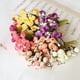 thumbnail image 5 of Injueey Ramo de flores artificiales de 15 cabezas, decoración de ramo de capullos de rosas falsos para boda Flores artificiales G20 otoño estrella brote amarillo, 5 of 6