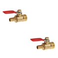 thumbnail image 2 of mmirethe Various Type Ball Valve Threaded Brass Ball Valve 3 interface 16mm 8mm Red 2Set, 2 of 6