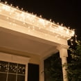 thumbnail image 2 of Set of 100 Clear White Mini Incandescent Icicle Lights with White Wire 3 in. Spacing, 2 of 2