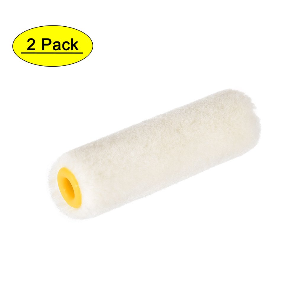 Uxcell 3 Inch / 75 mm Mini Wool Brush Paint Roller Cover 2 Pack