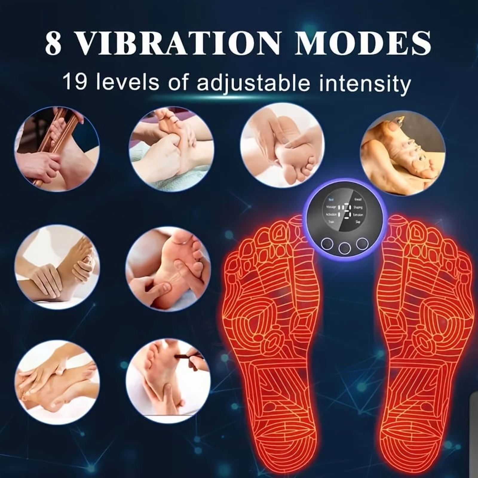 Foot Massager For Neuropathy, Foot Massager Pad For Pain Plantar Relief, Muscle Relaxation, Portable Foot Massager Mat, Remote Control Foot Massager Stimulator