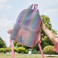 thumbnail image 2 of Mochila de unicornio para niños para niñas Rainbow School Bag, 11 Feliz Sencillez, 2 of 3