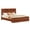 Walnut, variant on Queen Size Bed with 3D Geometric Headboard & Storage Bench, 4-Drawer Under-Bed Storage, Modern Wood Platform Bed Frame for Bedroom, Walnut