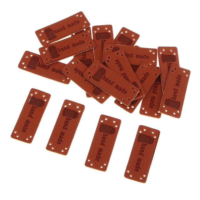 20 Unids Pack Etiquetas de Cuero DIY Coser Ropa Parches Artesanales BLESIY Etiquetas de etiqueta hechas a mano