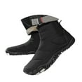 thumbnail image 3 of adviicd Mens Boots Mens Barefoot Boots Shoes Minimalist Winter Snow Boots Warm Ankle Booties with Arch Support (Black,8), 3 of 6