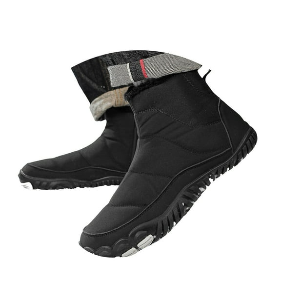 Mepaouo Snow Boots for Women Winter Lined Anti Slip Walking Boots Side Zipper Ankle Booties