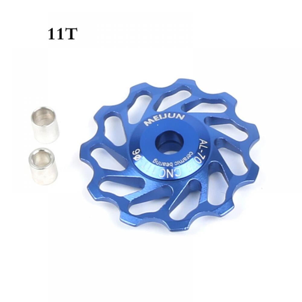 Guide Roller Idler, Ceramic Jockey Wheel Bearing Pulley Bicycle Tension Rear Derailleur for Road