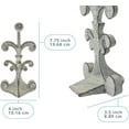 thumbnail image 5 of Comfify Door Stop, Cast Iron, Fleur-De-Lis Design, Felt Bottom, White Finish, 5 of 7