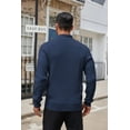 thumbnail image 4 of COOFANDY Men's Stand Collar Sweater Knit Henley Long Sleeve Sweater Quarter Button Pullover Knitwear, 4 of 10