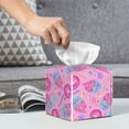 thumbnail image 6 of Gukieu Donuts Print Leather Tissue Box, PVC Waterproof Velcro Opening and Closing Square Tissue Box Holder, Suitable for Home and Office Decoration, 6 of 7