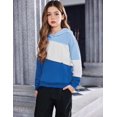 thumbnail image 4 of Arshiner Girls Color Block Hoodies Colorblock Sweatshirt Fall Hooded Sweatshirts Hoodies for Teen Girls with Pockets, 4 of 6