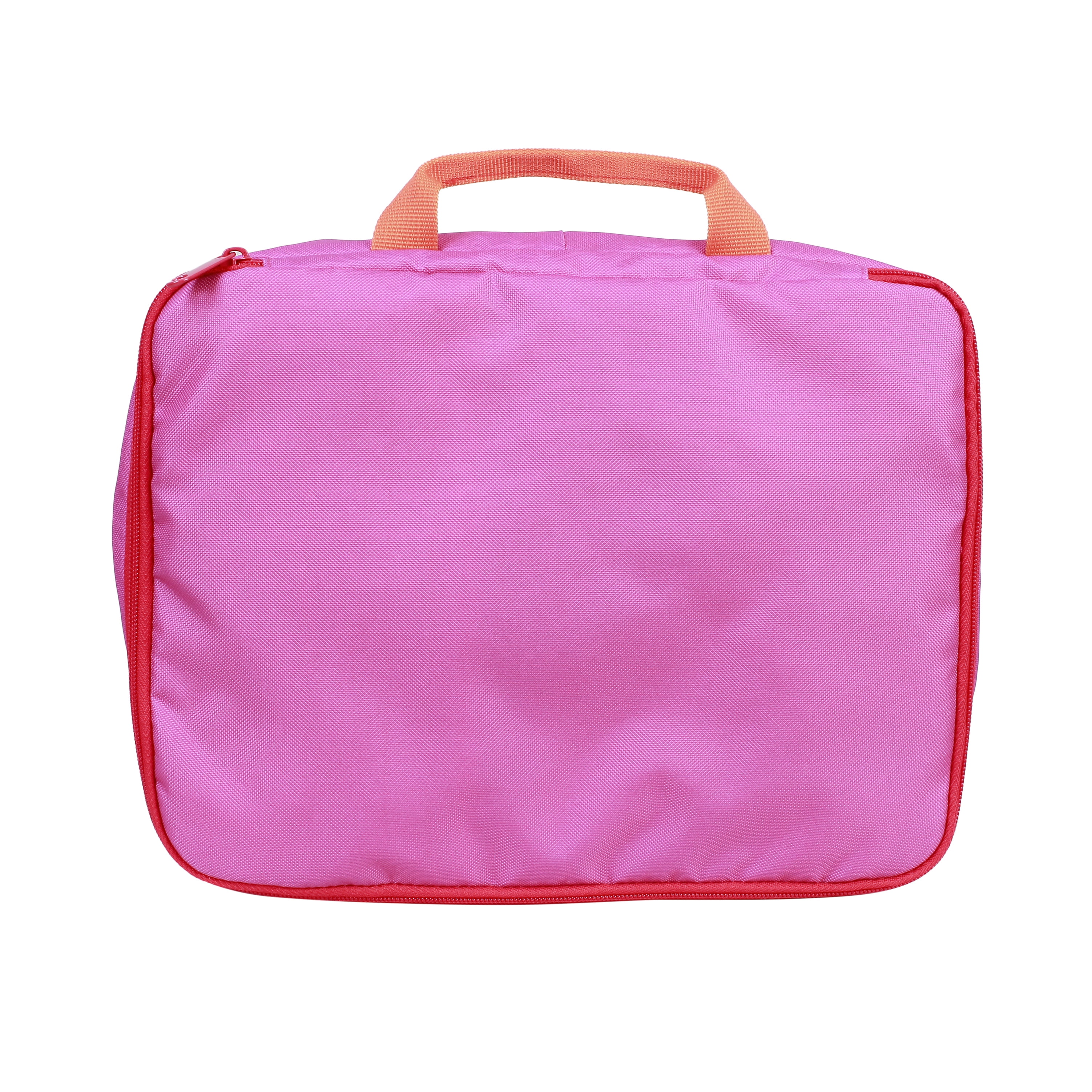CRCKT Kids 3-Piece Zippered Polyester Packing Cube Set - Red, Orange, Hot Pink Colorblock