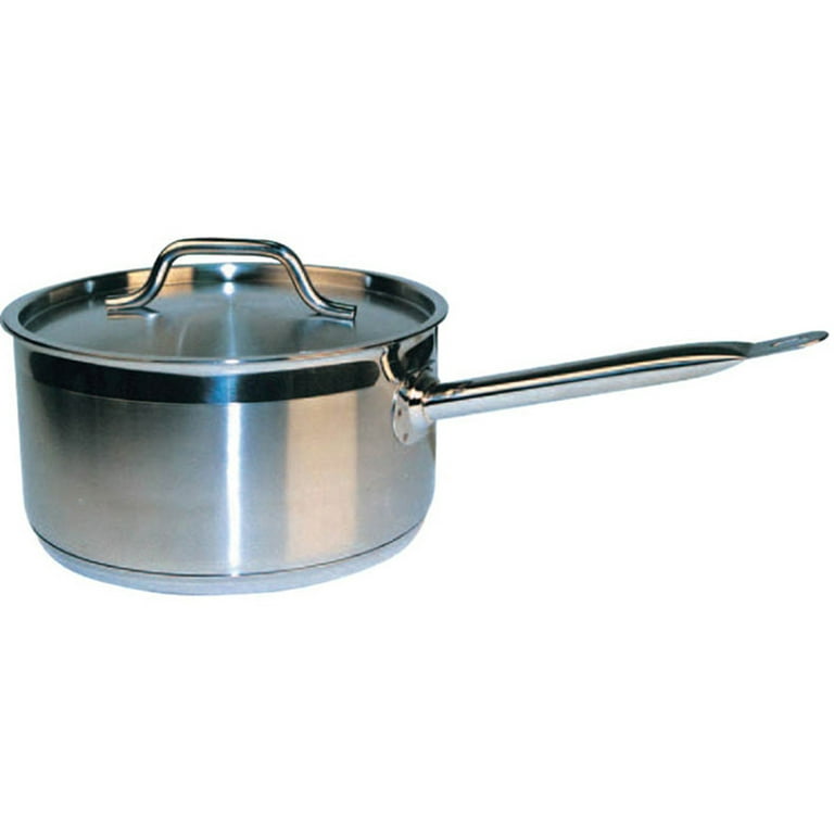 Winco SST-24, 24-Quart 10.25-Inch High 13.4-Inch Diameter Stainless Steel  Stock Pot with Cover, NSF