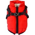 thumbnail image 1 of Chaqueta para perro, chaleco de invierno, chaquetas, abrigo para perro, suéter para perro, disfraz de esquí para mascotas, chaleco acolchado de algodón sin mangas con correa para el pecho, 1 of 5