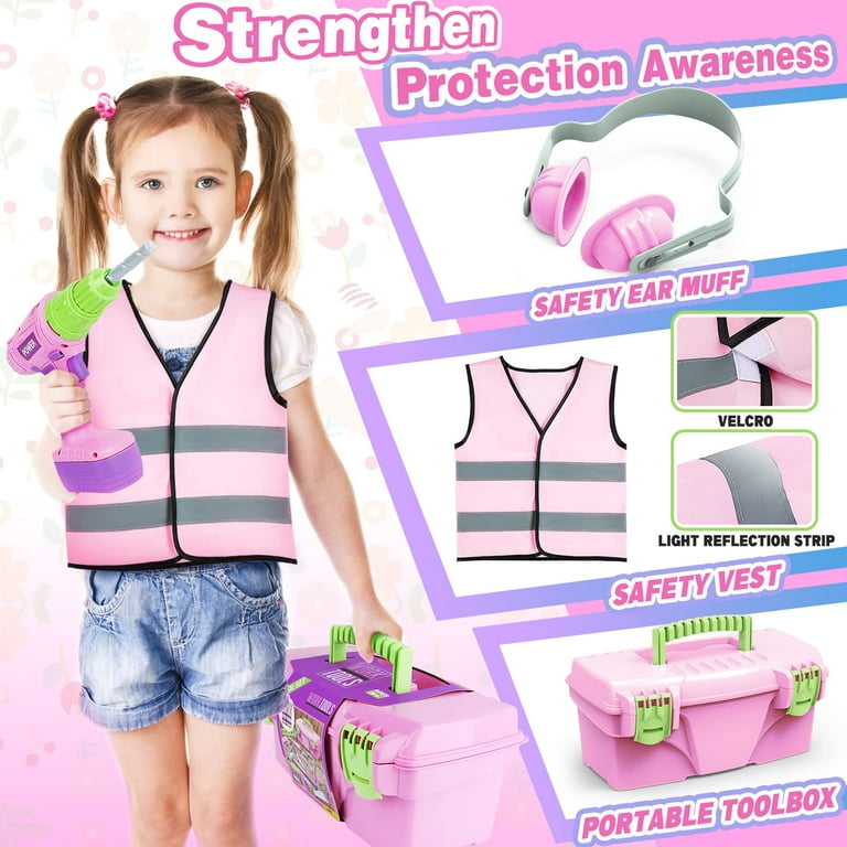Pink toy tool kit 2025