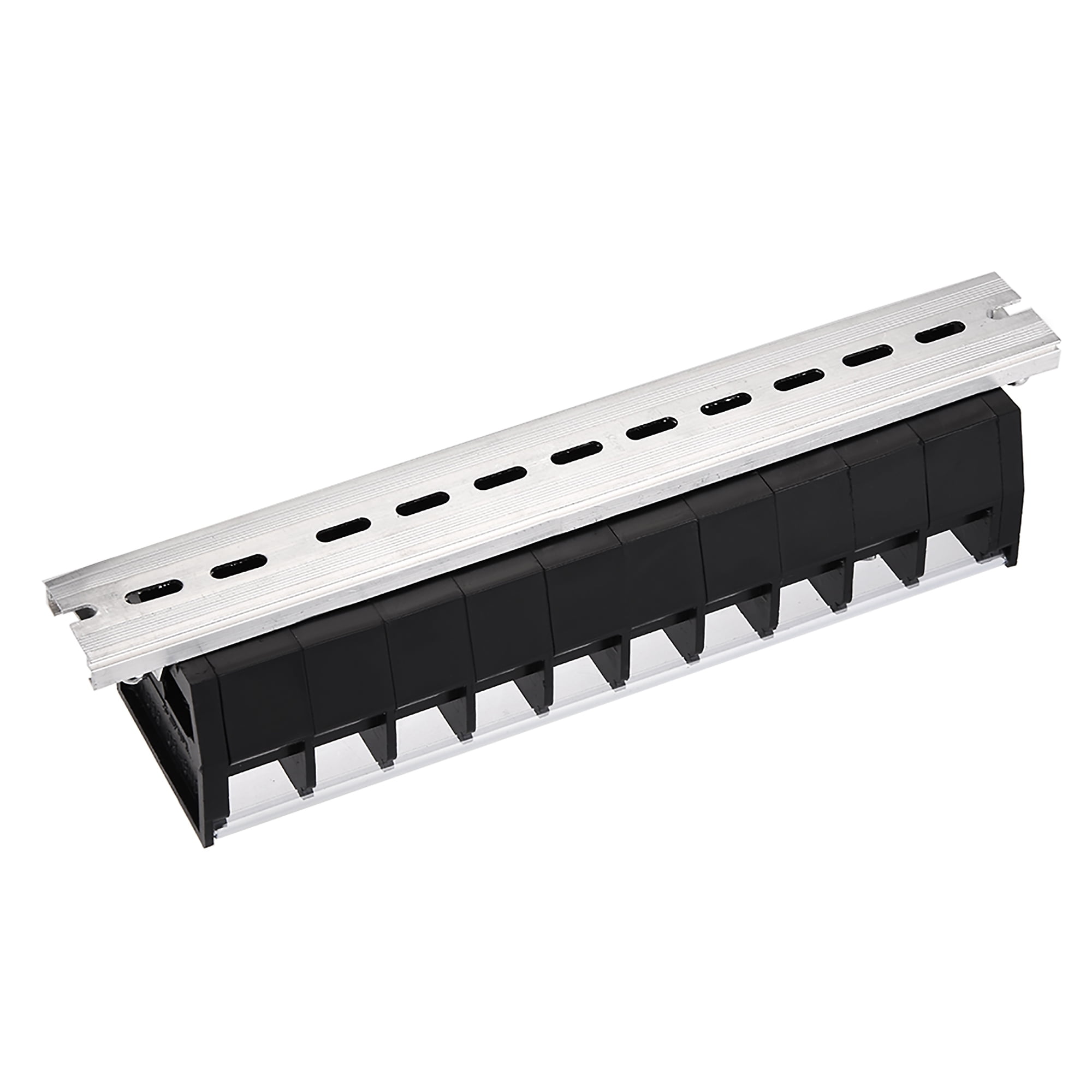 Barrier Terminal Strip Block 660V 15A Dual Row 20P DIN Rail Base Screw