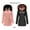 Pink#2, variant on LEBONYARD Winter Coats for Women Plus Size,Jackets for Women Casual Fashion,Womens Warm Long Coat Hoodies Collar Jacket Slim Winter Parkas Outwear Red S