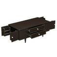 thumbnail image 3 of Hassch 47.2" Rectangular Storage Coffee Table with 4 Drawers & Hidden Compartments, Modern Multifunctional Table with Solid Wood Legs & Metal Handles, Brown, 3 of 9