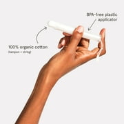 LOLA Regular Tampons, Organic Cotton, Compact Plastic Applicator, 20 Count