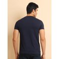thumbnail image 5 of BERRYBLUES Solid Men V Neck Light Blue T-Shirt, 5 of 6