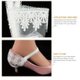 thumbnail image 4 of IBASETOY 2Pairs White Premium Lace Shoelaces for High Heels Anti Loose Shoe Bands, 4 of 5