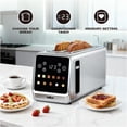 thumbnail image 2 of Salton Stainless Steel Touchscreen Long Slot Toaster – 4 Slice | Digital Controls with Timer | 6 Shade Settings | Bread, Bagel, Muffin, Waffle & Pastry Modes | Memory Function (ET2163), 2 of 8