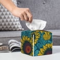 thumbnail image 6 of Sikiie Sunflowers Leather Tissue Box Cover Square, tissue box holder, Tissue Box with Bottom Belt-5.2”x5.2”x5.2”, 6 of 7