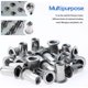 thumbnail image 5 of 100 piezas M4 M5 M6 M8 Tuerca de remache, Tuercas de remache de inserción roscada, Tuercas de remache de acero inoxidable, Utilizado para reparar artesanías de decoración de muebles TUNC Sencillez, 5 of 5