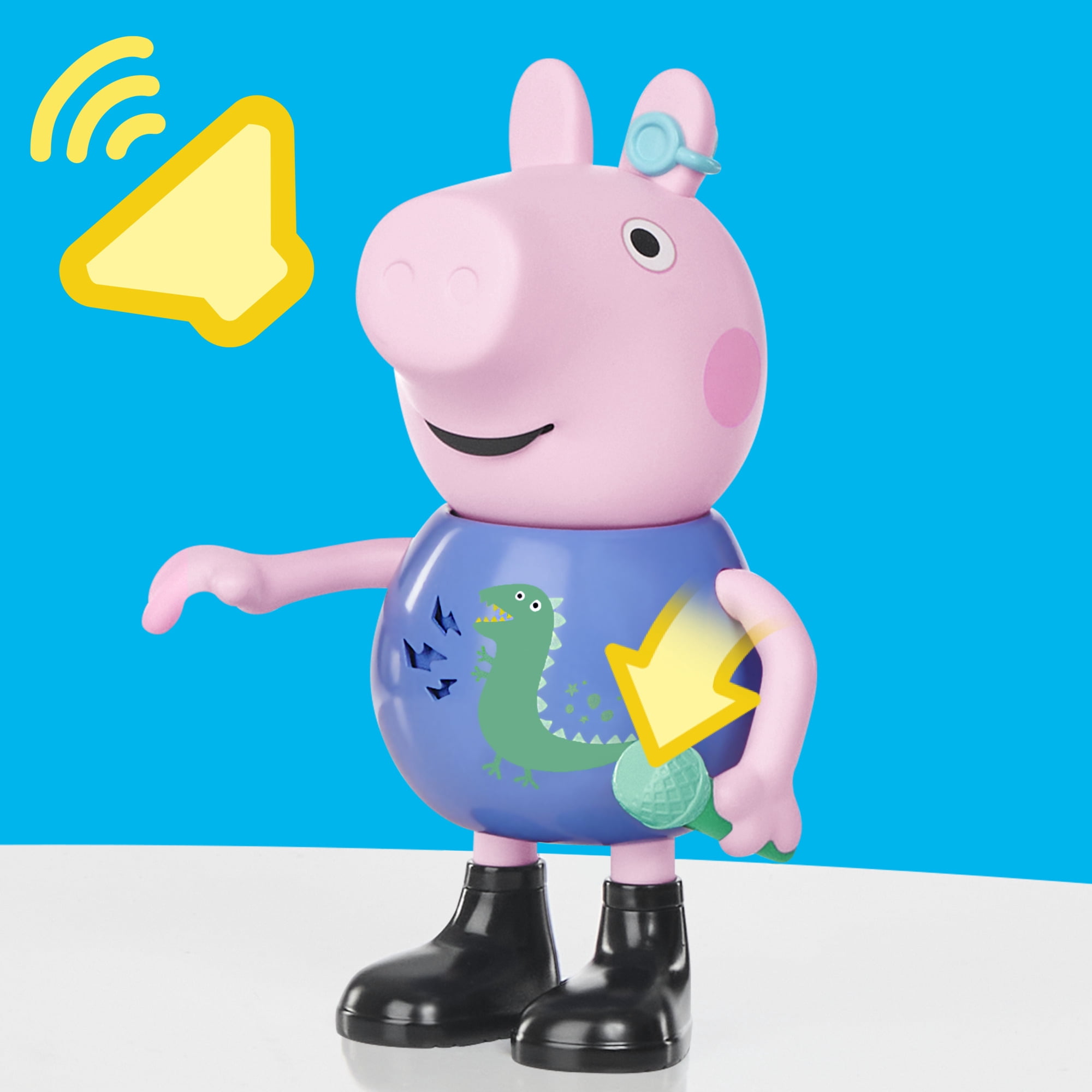 Peppa Pig Toys Joke & Sing George Figure, Musical Preschool Toys for Boys and Girls, 3+ - English Version