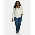 thumbnail image 3 of Terra & Sky Women's Plus Thermal Henley Top, Available in 1 and 2-Pack, Sizes 0X-5X, 3 of 6