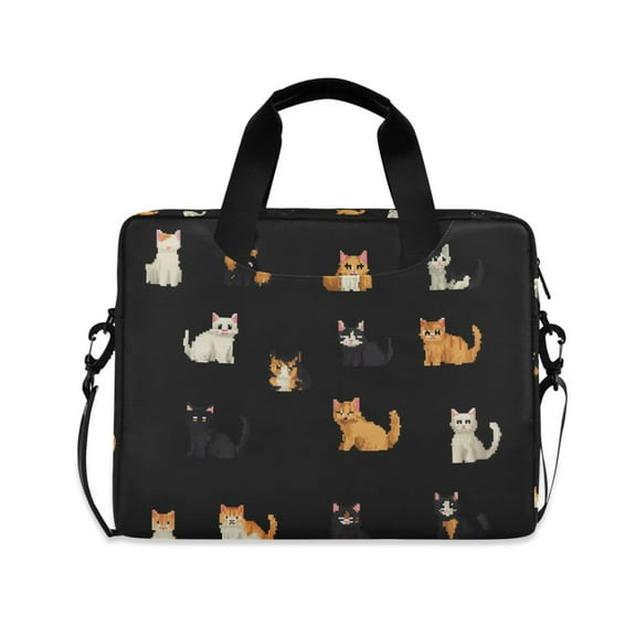 FORMRS 16" Laptop Sleeve Bag Carrying Case with Handle Travel Shoulder Briefcase, Pixel Cat