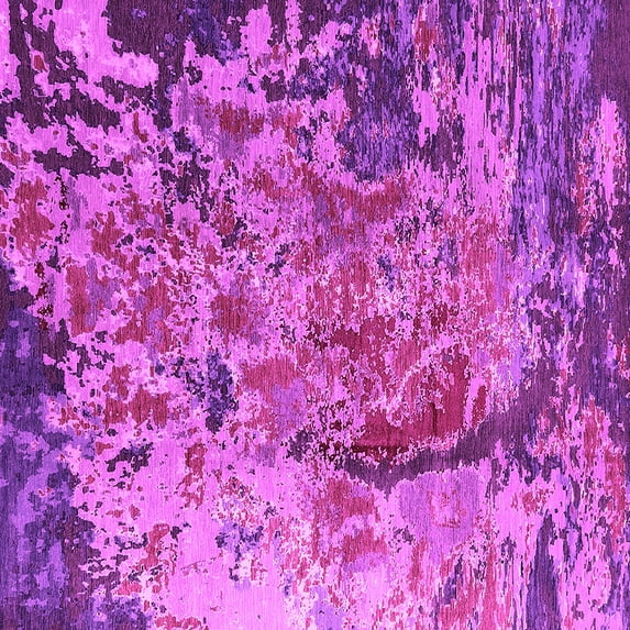 Ahgly Company Indoor Square Oriental Pink Industrial Area Rugs, 5' Square