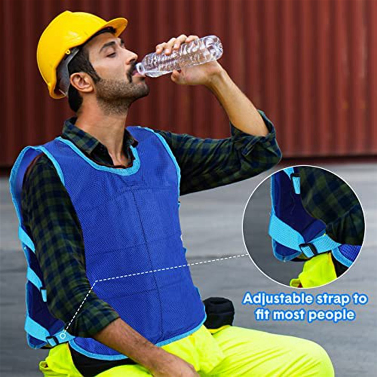 4 Pcs Cooling Vest with 96 Pcs Ice Pack Adjustable Ice Vest for Men Women Hot Weather Working Running Fishing Cycling