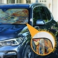 thumbnail image 6 of GZHJMY Mexican Talavera Car Windshield Sun Shade Foldable Sun Shield Shade for Blocks UV Rays Protector-Keeps Your Vehicle Cool for Most Sedans SUV Truck,55"x27.6", 6 of 7