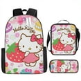 thumbnail image 2 of New schoolbag cute Hello Kitty backpack lunch bag pencil case three-piece set, 2 of 6