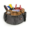 thumbnail image 2 of dickies work gear 12-pocket style 57004 grey/tan drawstring work tool bag construction snap-secured tape strap 8.8 oz, 2 of 3
