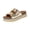 Shoes # Gold, variant on Slide Sandals for Women Open Toe Flatform Espadrille Double Buckle Straps Snakeskin Print Rhinestone Trim Slip On Casual Summer Vacation Everyday Footwear