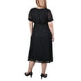 thumbnail image 3 of Short Sleeve Belted Swiss Dot Dress, 3 of 3