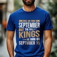 thumbnail image 2 of Kings Are Born on September 15 T-Shirt, Vintage Birthday Shirt for Men, Perfect Gift for September Birthday, 2 of 4