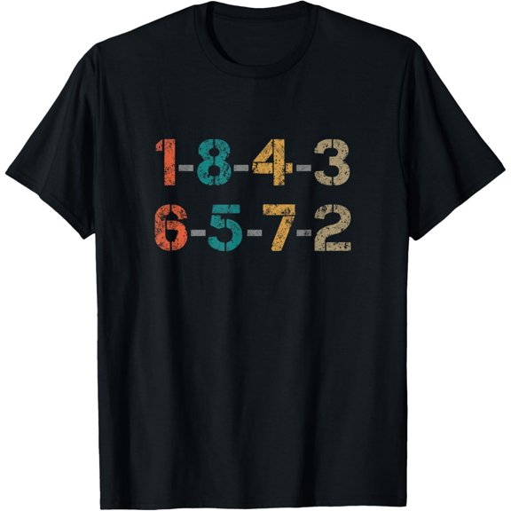 1-8-4-3-6-5-7-2 18436572 Firing Order Engine V8 Vintage T-Shirt