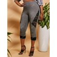 thumbnail image 2 of Talla grande Inserción de encaje Pegamento flaco Rosegal Leggings de talla grande, 2 of 5