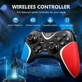 thumbnail image 3 of Mando de videojuegos compatible con Nintendo Switch/Lite/OLED/PC, mando inalámbrico con botones programables, eje giroscópico, función turbo y doble vibración, 3 of 7