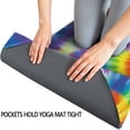 thumbnail image 3 of Rainbow Tie Dye Mandala Pattern Hot Yoga Mat Towel Non Slip for Hot Yoga - Quick-Drying Yoga Mat Cover with 4 Corner Pockets with Travel Bag - Hot Yoga Towel Non Slip 70"x26", 3 of 6