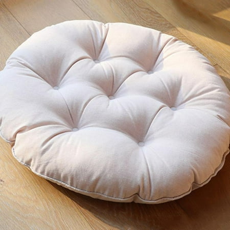 

Round Solid Floor Pillow Futon Patio Seat Cushion Reversible Chair Cushion with Ties Tatami Washable Pad for Yoga Meditation Garden Living Room Balcony Office Set